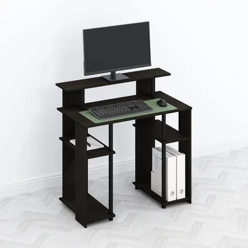 Vista 8 de Furinno Turn-N-Tube - Estantería multipropósito con exhibición y almacenamiento para impresora de 3 niveles, sin herramientas, color pino ámbar