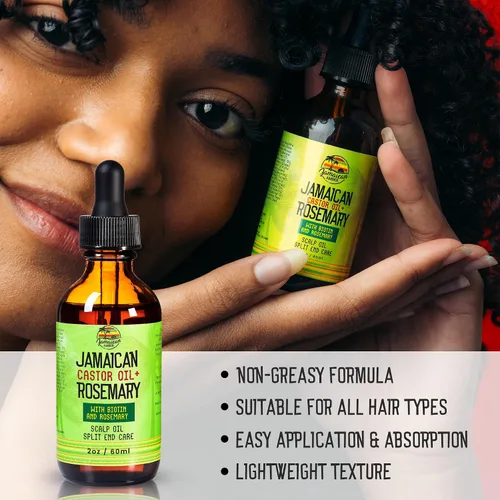 Vista 7 de JAMAICAN Ambre Aceite de ricino negro orgánico – 2 fl oz – Para la fuerza del cabello, cuero cabelludo, aceite de masaje corporal y cejas