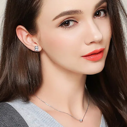 Vista 2 de Alphm Juego de joyas de plata de ley S925 con forma de corazón de rana, anillo y pulsera para mujeres y niñas