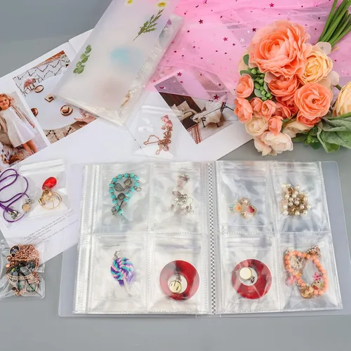 Vista 4 de Designster 200 bolsas de plástico autoselladas con cremallera para joyas, bolsas de PVC transparente para guardar joyas (2.4 x 3.15 pulgadas)