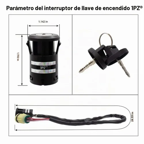 Vista 2 de 1PZ Interruptor de llave de contacto para Honda Foreman 450 500 520 Rancher