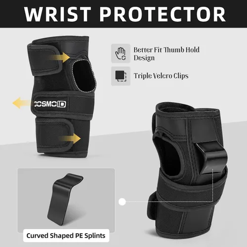 Vista 6 de TC - Patines en línea con casco y equipo de protección, cuchillas de rodillo para adultos y adolescentes con rodilleras, coderas y muñequeras, juego