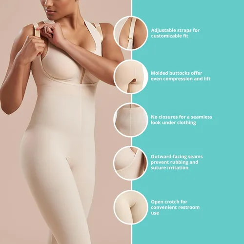 Vista 3 de MARENA SFBHM2 - Faja elástica de etapa 2 con espalda alta, longitud hasta mitad de pantorrilla ajustable