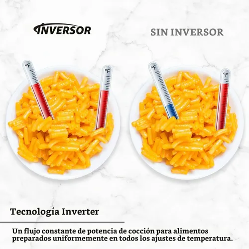 Vista 4 de Panasonic NN-SV79MS Horno Microondas de Encimera Inversor Inteligente de 1.4 pies cúbicos que Funciona con Alexa, 1200 Vatios de Potencia con Sensor