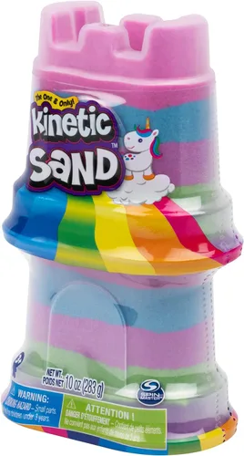 Vista 5 de Kinetic Sand, paquete de 9 contenedores de castillo doble multicolor
