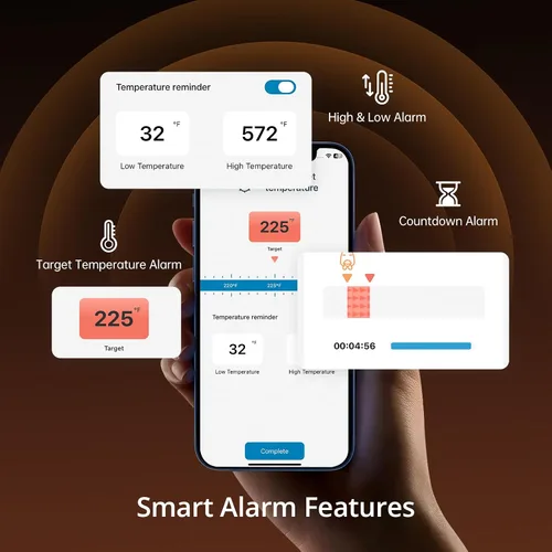 Vista 8 de Controlador de temperatura para barbacoa 5G Wi-Fi y Bluetooth INKBIRD, ventilador automático para ahumador con pantalla LCD para parrilla