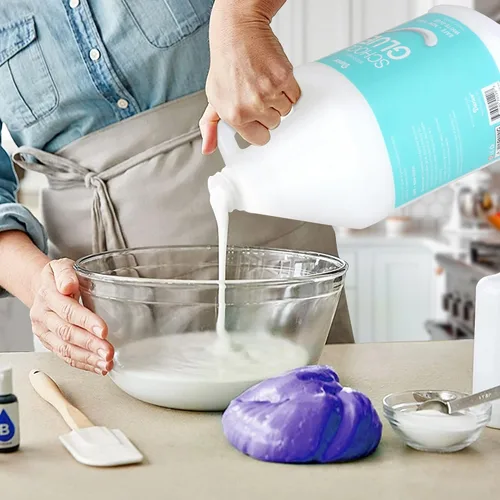 Vista 3 de Darice Pegamento escolar – Paquete de 2 pegamentos para manualidades de 1 galón – Pegamento líquido lavable y seguro – Fórmula que no se seca