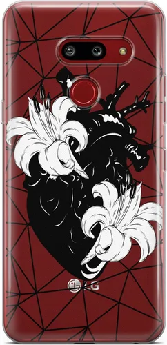 Vista 8 de Mertak Clear Phone Case Compatible with LG Stylo 6 5 4 K61 K51S K41S K30 K20 Q70 Q60 Design Abstract Lightweight TPU Cover Slim Flexible Girls