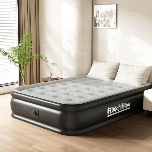 Vista 12 de Colchón de Aire Twin con Bomba Integrada, Cama de Aire Inflable de 18" de Altura Plegable, Colchón Autohinchable Cómodo Cama Individual para Casa