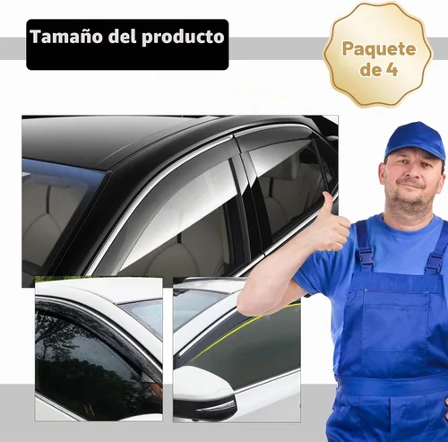 Vista 4 de 4 deflectores de ventana para Honda CRV CR-V 2007-2011, cromados