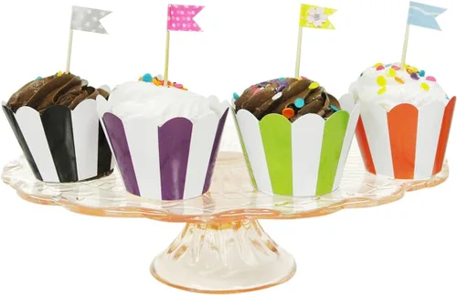 Vista 4 de AllyDrew Envolturas para cupcakes de tamaño estándar (juego de 20), color negro