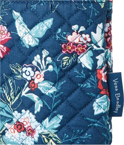 Vista 4 de Vera Bradley - Bolsa cruzada para mujer, de algodón característico de la marca, con triple cremallera, hipster