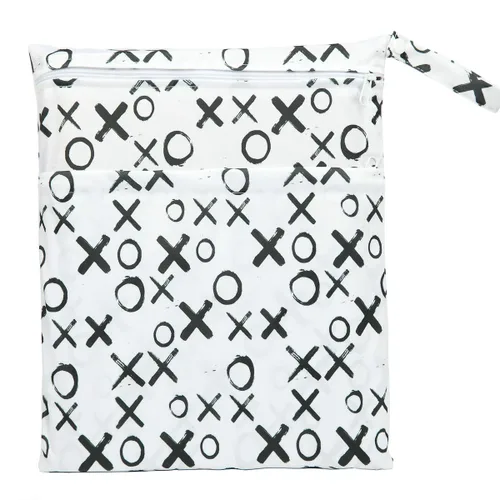 Vista 11 de Wet Bag - Bolsa de pañales de tela para bebé, reutilizable, lavable, con dos bolsillos con cremallera (mapache animal)