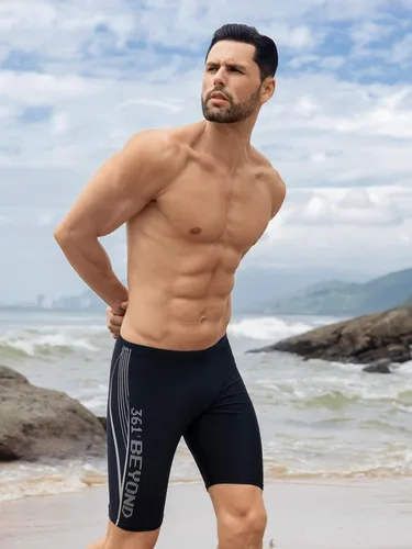 Vista 2 de 361 Swim Jammers for Men, Pro Racing Training Swimsuit, Chlorine Resistant Endurance Swimming Pants
