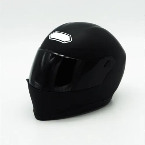 Vista 6 de Casco de motocicleta para mascotas para gato/perro, cara completa, al aire libre, negro