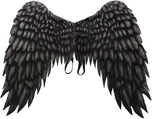 Vista 4 de Ochine Disfraz de alas de ángel plegable para decoración de Halloween alas de ángel regalo para niños y adultos
