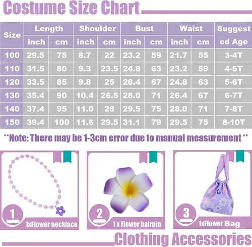 Vista 2 de ToBunm Isabela Costume for Girls Dress Outfit Cosplay Princess Tutu Dress Up for Halloween