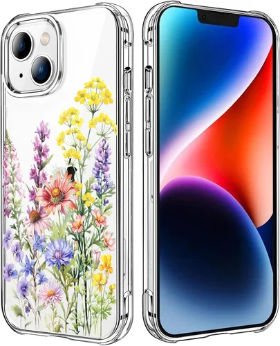 Vista 97 de Funda transparente de girasol compatible con iPhone SE 2022 SE 2020 7 8, funda trasera floral para niñas y mujeres, funda protectora transparente