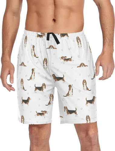 Vista 24 de Ollabaky Pantalones cortos de pijama para hombre Pjs partes inferiores pantalones cortos para dormir ropa de descanso pantalones de pijama