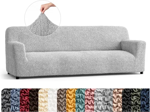 Vista 16 de PAULATO BY GA.I.CO. Funda para Silla - Funda para Sillón - Funda para Sillón - Funda de Tela Suave - Protector de Muebles Elegante de Ajuste Ceniza