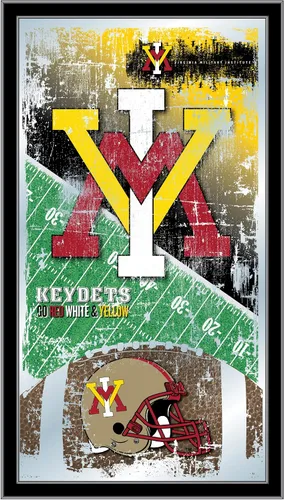 Vista 87 de Espejo de fútbol Appalachian State de 15" x 26" por Holland Bar Stool Company Appalachian State University