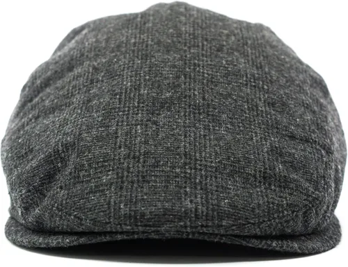 Vista 3 de Gorra plana clásica de retazos de espiga a cuadros Newsboy Ivy Hat