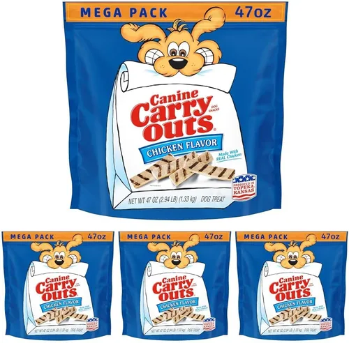 Vista 19 de Canine Carry Outs Golosinas para perros, sabor a tocino, 22.5 onzas (paquete de 4), hechas con tocino real