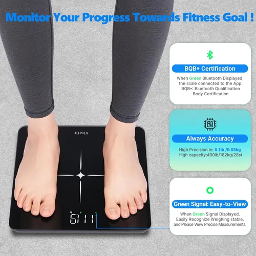 Vista 3 de Vitafit FSA&HSA Smart Weight Scale, Accuracy 0.1lb by Our Professional Scale Factory Since 2001, Scale for Body Weight App Sync 13 Body Composition