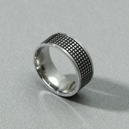 Vista 4 de Supra Diamanto 4 anillos de banda lisa para hombres anillos de acero inoxidable para hombres anillos de boda anillos de tótem de boda para hombres