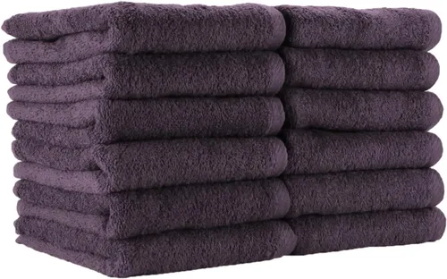 Vista 17 de Arkwright Toallas de salón a prueba de blanqueador - Paquete de 12 - Muy absorbentes, 100% algodón, secado rápido, toalla facial de spa para Borgoña