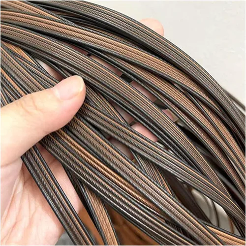 Vista 13 de Queenbox Ratán sintético plano de 0.3 pulgadas x 196.9 pies, material de reparación de silla de mimbre de plástico sólido para muebles de mesa