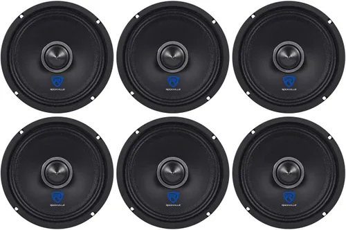 Vista 22 de Rockville RXM64 6.5 "150w 4 ohmios controlador de bajos medios altavoz de audio para coche de rango medio