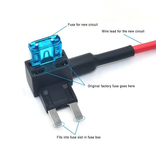 Vista 3 de MCIGICM Paquete de 10 adaptadores TAP de fusible de 12 V para agregar un circuito