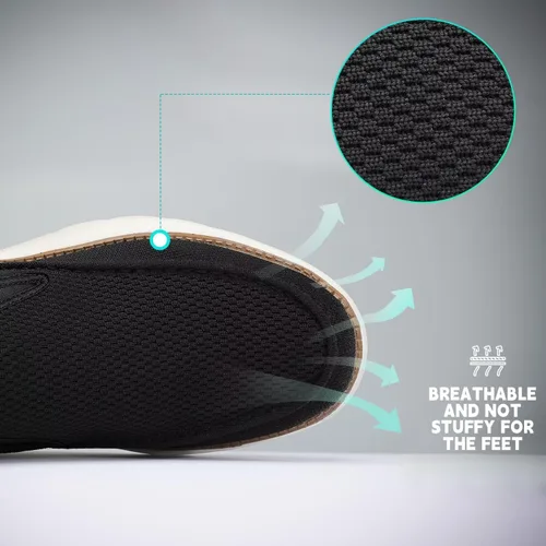 Vista 5 de Zapatos náuticos para hombre, mocasines casuales sin cordones para caminar, zapatillas de vestir de malla, Oxford de negocios para trabajo, suela