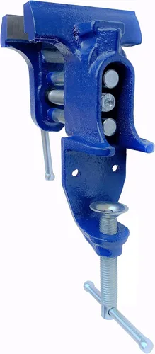 Vista 7 de Rolin Vise Abrazadera de trabajo de madera Herramientas ligeras de 3 pulgadas Pequeño tornillo de banco de mesa de tornillo de banco azul