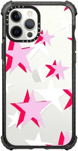 Vista 11 de CASETiFY Funda Ultra Impact para iPhone 12 Pro Max - Adhesivo Aries Moross, color negro transparente