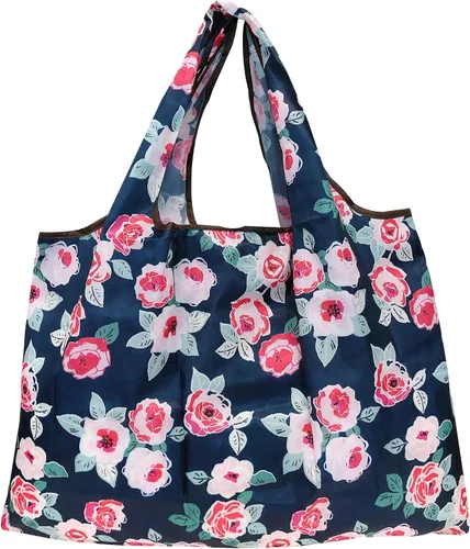 Vista 2 de allydrew Bolsas grandes plegables de nailon reutilizables para comestibles, paquete de 5