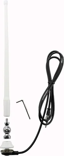 Vista 2 de AntennaMastsRus - Kit de antena de goma AM-FM blanco de 15 pulgadas para Challanger David Brown Ford Oliver Steiger Tractor