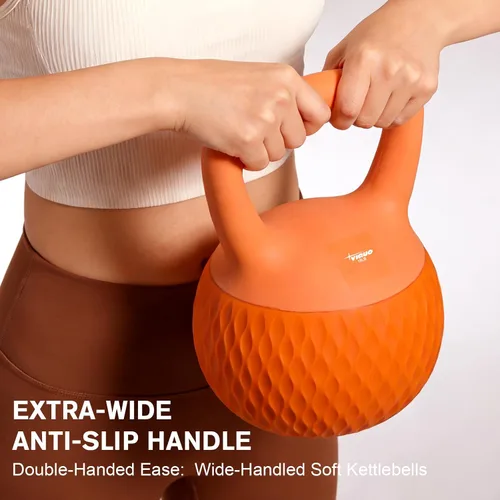 Vista 4 de YIGUO Soft Kettlebell, Kettlebells Cushioned Impact-Resistant Base and Anti-Slip Grip, Strength Training Kettle Bell for Women and Men, Home Workout