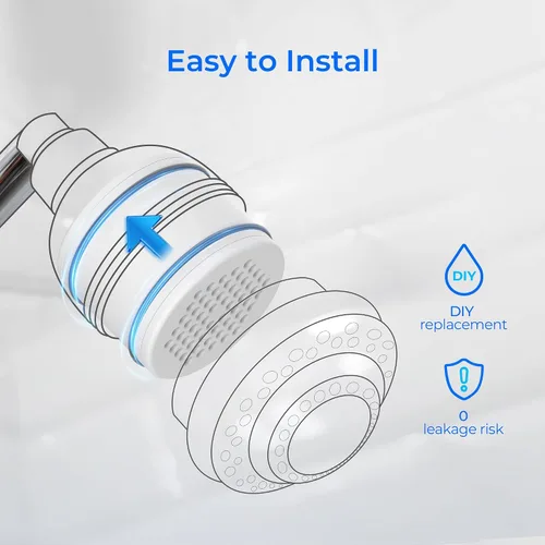 Vista 5 de Waterdrop Filtro de ducha WHR-140, repuesto para Culligan® WHR-140