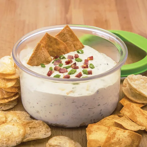 Vista 4 de ProKeeper Fresh Guacamole - Recipiente de plástico para almacenamiento de cocina con tapa hermética (verde), para guacamole y almacenamiento