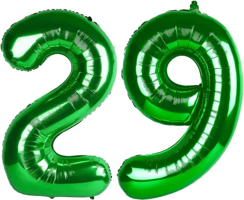 Vista 197 de Globo negro de 40 pulgadas con números del 0 al 9 (cero-nueve), globo de cumpleaños de gran tamaño, globo de helio de aluminio con números grandes