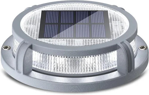 Vista 12 de SIEDiNLAR Luces solares para cubierta al aire libre, 2 modos, 16 LED, marcadores de entrada, luz de muelle, funciona con energía solar, impermeable