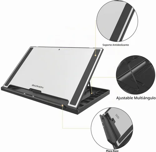 Vista 3 de GAOMON GMS01 Soporte universal ajustable para tableta PD1161/PD156PRO y otras almohadillas/tabletas de arte/libros de menos de 0.472 in de grosor
