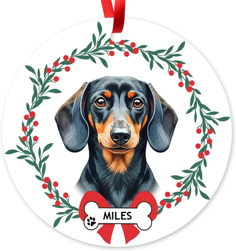 Vista 31 de Adorno de Navidad personalizado de Beagle, adorno personalizado con nombre de mascota, regalos para los amantes de los perros Beagle, decoración
