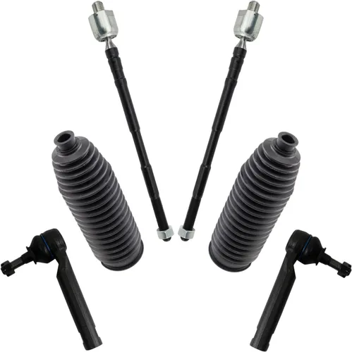 Vista 130 de TRQ Kit de dirección delantera con barra de acoplamiento de fuelle de piñón y cremallera compatible con Toyota Echo 2000-2005