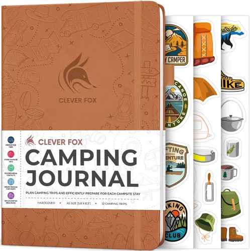 Vista 14 de Clever Fox CF Camping Journal (Amber Yellow, Pocket (3.7'' x 5.6''))