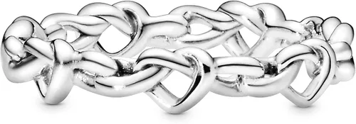 Vista 3 de PANDORA Anillo de plata de ley con corazones anudados Metal no aplica