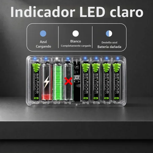 Vista 6 de Cargador de batería AA AAA para batería recargable AA AAA, cargador solamente