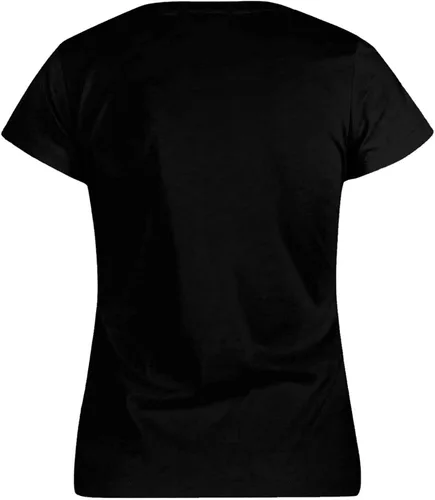 Vista 3 de Soda Music and Stereo - Camiseta de manga corta para mujer, diseño de cuello redondo, estampado casual, color negro